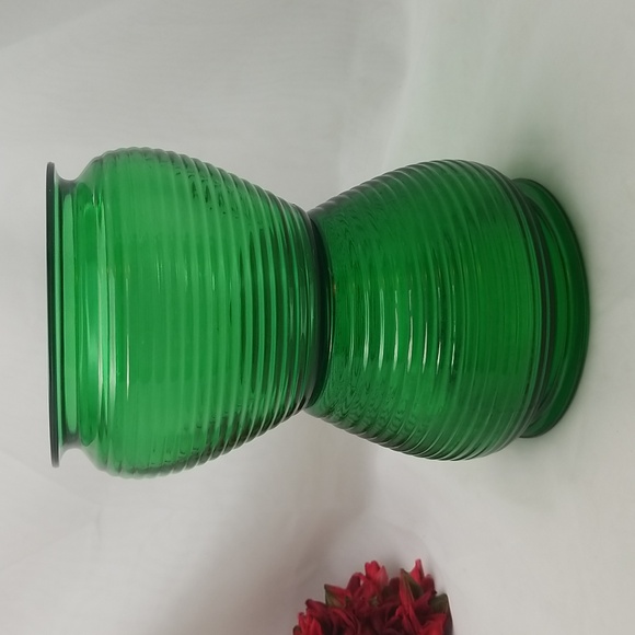 National Potteries Glass Division Emerald Green Planter Vases - Picture 8 of 13